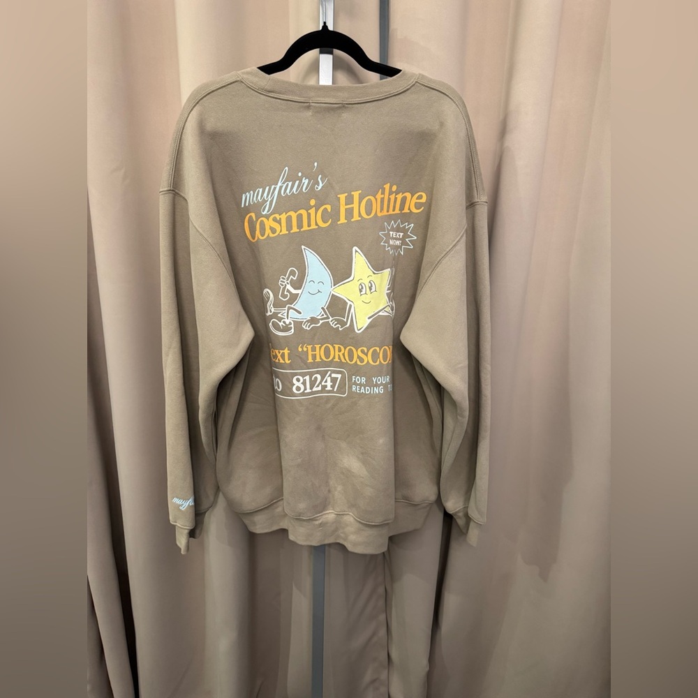 THE MAYFAIR GROUP
Cosmic Hotline Crewneck Sweatshirt In Brown - Picture 3 of 4
